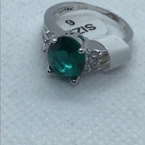 925 ss emerald ring